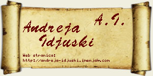 Andreja Iđuški vizit kartica